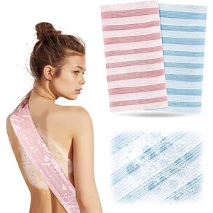 Inovra - Exfoliërende Handdoek Set voor Bad en Douche - 2 Stuks - Antibacterieel - Japanse Washand - Lichaamsscrubber - Huidpeeling - Rugscrub - Mannen en Vrouwen - Zachte Ruwheid