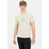 camel active T-shirt met print gemaakt van biologisch katoen - Maat menswear-M - Beige