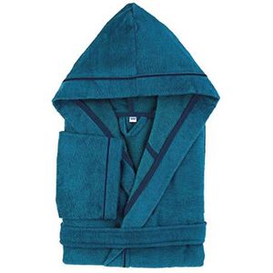 Badstof unisex katoenen badjas met capuchon • saunamantel • zachte knielange badjas voor mannen en vrouwen