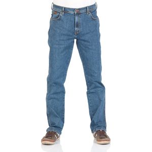 Wrangler Texas Str Heren Regular Fit Jeans Blauw - Maat W48 X L32