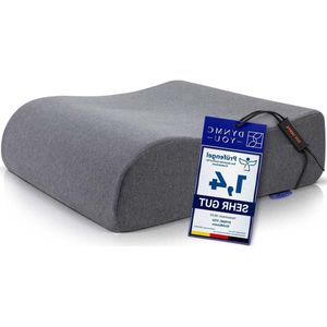 Comfortabele Stoelverhoger Volwassenen - OEKO-TEX hoes - Vormvast Zitkussen 13 cm dik - Autostoel Bureaustoel - Grijs