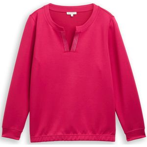 Tom Tailor Plus Size - Scuba-sweatshirt met strass-steentjes