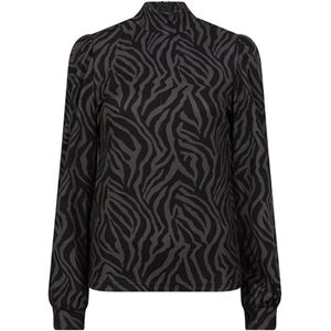 Lofty Manner - T-shirt - Grey Zebra Print - Dames