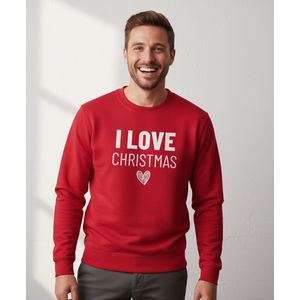 I Love Christmas | Sweater - Rood - S