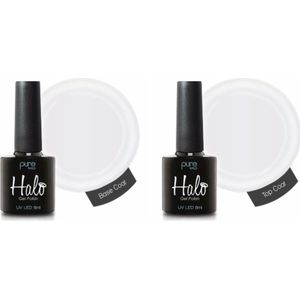 Halo Gel Polish Base + Top Coat 8 ml (Voordeelsetje -  professionele gel nagellak)