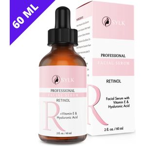 Sylk Actieve Retinol Serum & Hyaluronzuur serum | Vitamine E | Gezichtsmasker | Anti Aging | Anti Rimpel | Gezicht Serum | Gezichtsverzorging | 60 ml