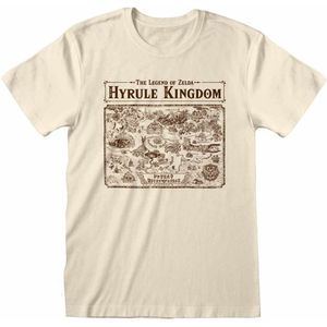 The Legend Of Zelda Map of Hyrule Unisex T-shirt - gebroken wit - XXL
