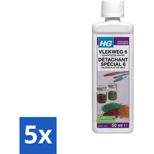 HG - Wasruimte - Vlekweg 6 - Kleurstoffen & Balpen - 50 ml - Bulkverpakking - 5 stuks