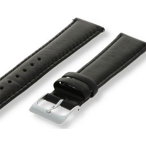 Pex Horlogebandje Stitched Zwart 18mm