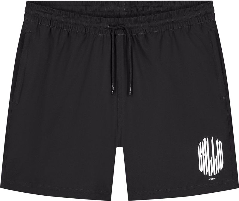Ballin Amsterdam - Grunge Logo Swim Shorts - Zwart - Heren Regular Fit Swimwear