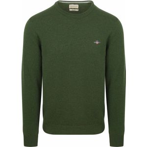 Gant - Pullover - Mosgroen - Lamswol