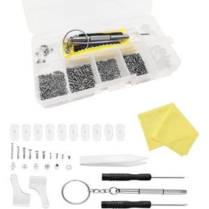Zeynomax - Brillenreparatie Set: 527-delig met pincet en schroevendraaier - Geschikt voor de meeste brillen