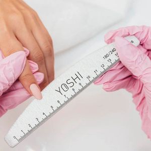 YOSHI Nagelvijlen Half Moon 180/240 – Set van 10 – Professionele Nagelvijl – Salonkwaliteit – Voor Manicure & Kunstnagels
