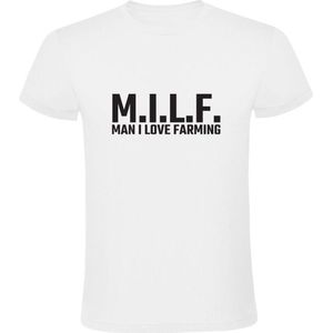 MILF - Man I love Farming Heren T-shirt | ik houd van landbouw | boer | boerderij | boerin | platteland | vee | trekker | tractor