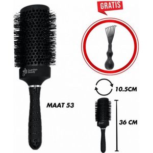 Guardian Beauty Föhnborstel - 53 mm - Rond - Keramisch & Ionisch - Zwart - Met Haarborstelreiniger