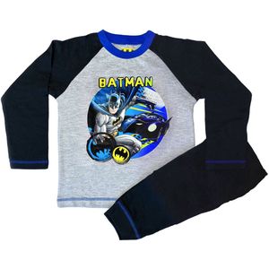 Batman pyjama - maat 140 - Bat-Man pyjamabroek en pyjamashirt - grijs