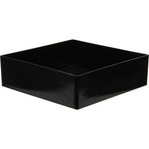Othmar Decorations dienblad/plateau/tray - zwart - 20 x 20 cm - kunststof - vierkant