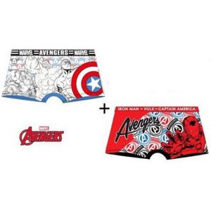 Avengers boxershort - Marvel - Iron Man - Captain America - Hulk - 2 stuks - maat 6/8 jaar