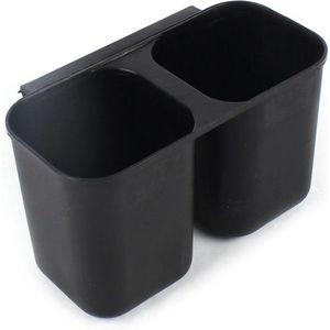 Gran Vida® - Afdruiprek - Verticale 2-Laags - Grote Capaciteit - Compact Design - Zwart