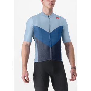 Castelli Fietsshirt Korte Mouwen Heren Blauw - CASTELLI ENDURANCE PRO 2 JERSEY AZURE BELGIAN BLUE - XXL