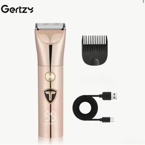 Gertzy Tondeuse - Digitale Clipper - 3 Ingebouwde modi's/standen - Verchroomd Metaal Behuizing - Usb Oplaadbare Trimmer voor Gezichtshaar, Hoofdhaar en Lichaamshaar - Batterij Indicator - Perfecte Lichaamshaar Verzorging - Kleur: Roze Rose