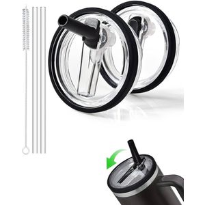 Lekvrij deksel voor 100 ml cups - set van 2 - BPA-vrij - herbruikbaar