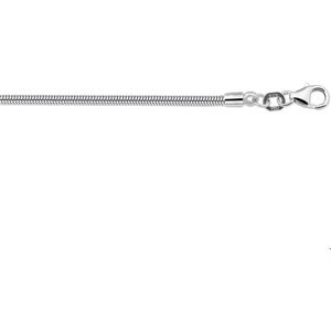 Zilver Gerhodineerde Collier slang rond 2 1316038 45 cm