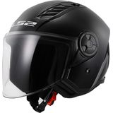 LS2 OF616 Airflow II Solid Gloss Black 06 XS - Maat XS - Helm