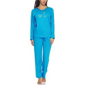 Merry Style - MS-DR-Malwa-PJ - Dames Pyjama - Turquoise - Lange Mouwen - Lange Broek