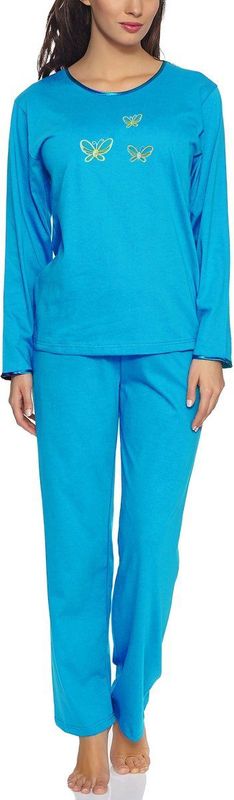 Merry Style - MS-DR-Malwa-PJ - Dames Pyjama - Turquoise - Lange Mouwen - Lange Broek