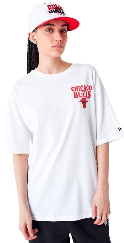 New Era - Chicago Bulls Script Tee - T-shirt - Wit