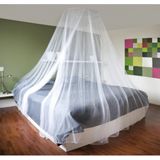 Klamboe – Rond Muskietennet - Reisklamboe – Mosquitonet Geschikt Voor 1 en 2 Persoons Bed (Queen Size Max 1,6 Meter Breedte) - W