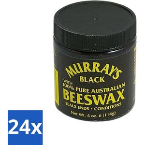 Murray's - Black Beeswax - Haarwax - Extra Sterke Hold - Voor Zwart Haar - 114 g - Voordeelverpakking - 24 stuks