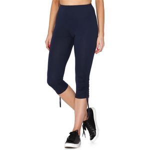 Merry Style Dames Leggings - Sport - Vrijetijdsbroek - ¾ Lang - Katoen - Marineblauw - S - MS-MS10-380-LE