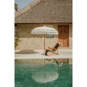 Bali parasol - half goud créme - 180 cm