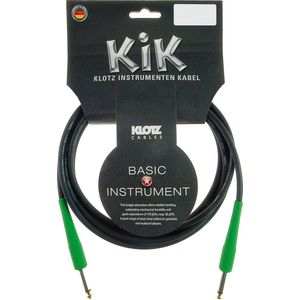 Klotz instrumentenkabel 6m zwart KIK-Colourood fresh green - Kabel voor instrumenten