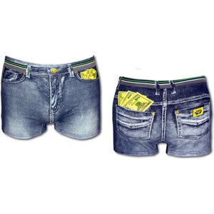 Fun boxer 'Jeansprint' Grijs/Blauw maat L (92115)