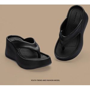 Vrouwen Clip Teen Wedge Slippers 2025 – Zomer Chunky Platform Strand Sandalen met Dikke Zool, Hoge Hakken Eva Slippers en Slides – Schoenmaat 37-38, Dames Zomerschoenen, Platform Sandalen, Wedge Slippers