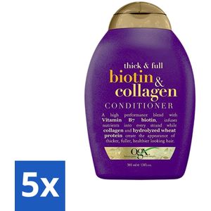 OGX - Biotin + Collagen - Conditioner - Volumegevend - Voor Fijn Haar - 385 ml - Bulkverpakking - 5 stuks