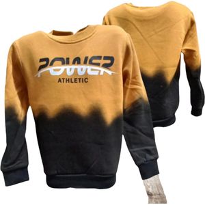 Kinder trui power geel/zwart -s&C-122/128-Trui jongens