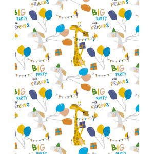 Inpakpapier Kinderen Big Party- Breedte 30 cm - 200m lang