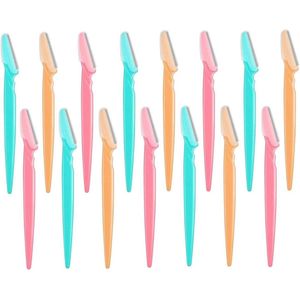 Wenkbrauwmessen Set - 15 Stuks Wenkbrauw Scheermesjes voor Vrouwen en Mannen - Perfect voor Vormen, Trimmen en Dermaplaning