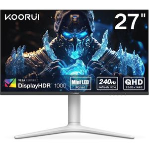 Gaming Monitor 27 inch, 240Hz, QHD, 1ms, Mini LED, Adaptive Sync, HDR 1000, Eye Care