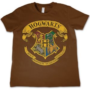 Harry Potter Hogwarts Crest Kids T-Shirt Kinder Brown-10 Jahre