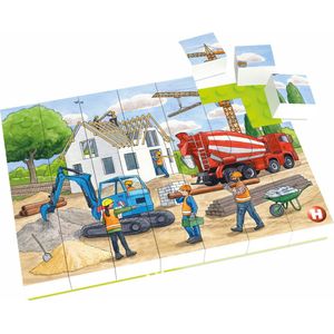 Bouwplaats Puzzel (35 st.) - Ontdek en tel de bouwvakkers!