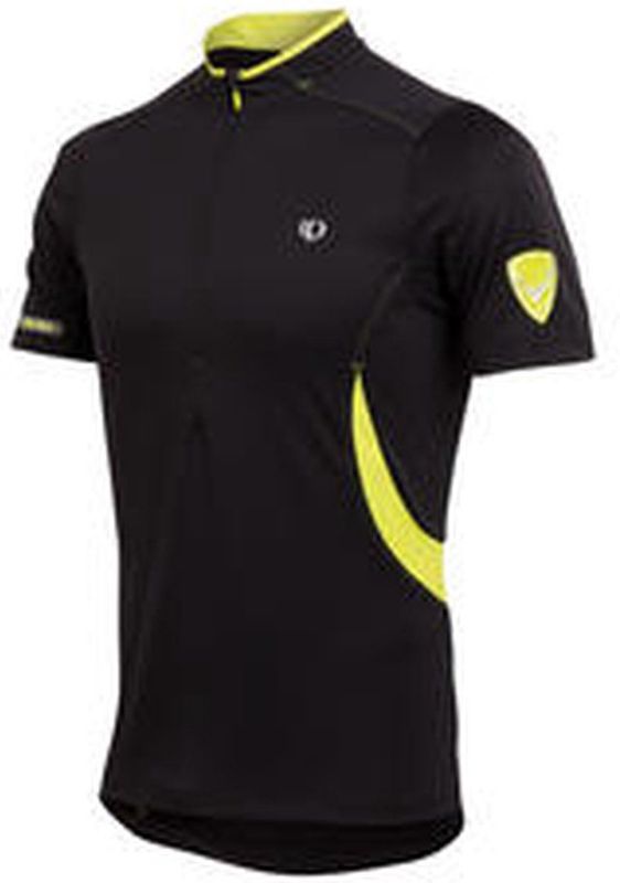 Sportshirt - Zwart met Geel - Heren - Aangesloten Pasvorm