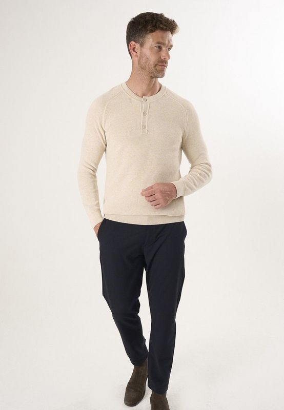 Felix Hardy Ronde Hals Trui - Pullover - Sweater - %100 Katoen Heren Beige - 2Xl