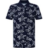 Petrol Industries - Heren Botanical Polo - Blauw - Maat L