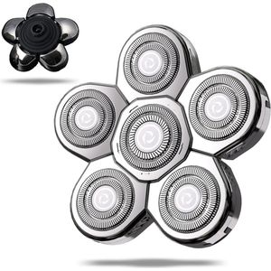 SWGOTA Scheerkop - Vervangende Hoofdschaverkoppen & Vervangende Messen, Hoofdschavers voor Kale Mannen, Mannenhoofdschavers, Rottende Messen van RVS voor Elektrische Hoofdschaver (Zilver6)