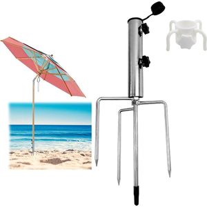 Parasolstandaard, 25 cm, parasolstandaard met gazondoorn, afneembare parasolhouder voor , parasolspiesen, parasolstandaard, grondpen, gazondoorn, parasolstandaard, voor gazon, strand